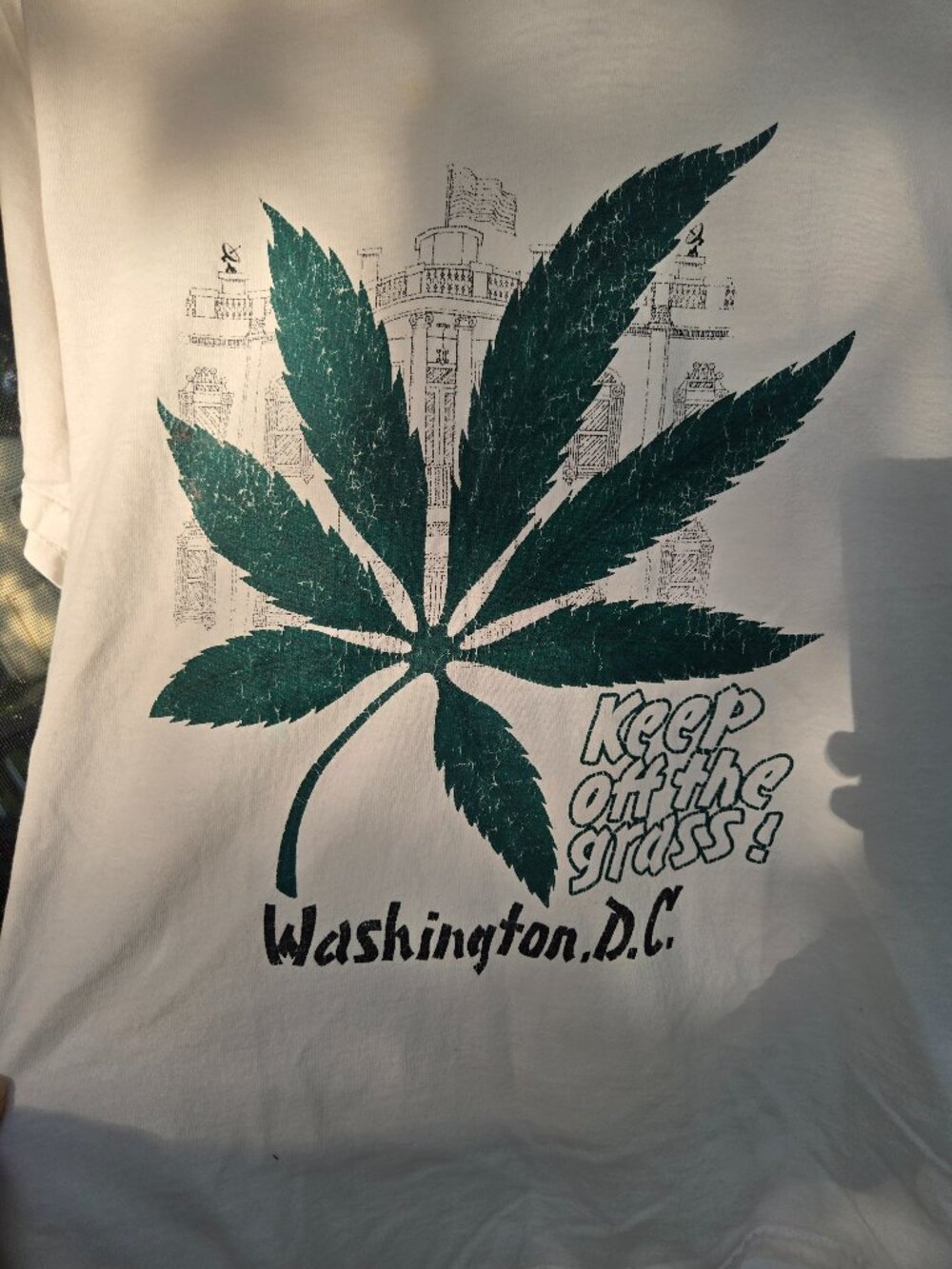Funny Washington DC "Keep Off The Grass" MJ Graphic T-Shirt